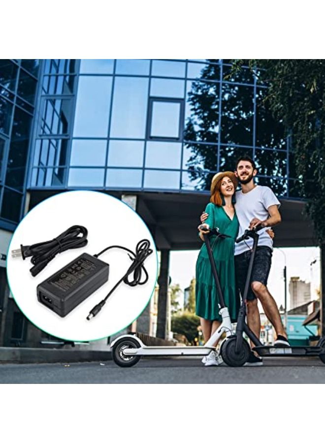 شوبي شاحن بطارية FS Fushield 29.4V 2A Ebike ، محول طاقة مع DC5.5mm 2.1mm ، موصل مضمن بمنفذ تيار مستمر أنثى لبطارية ليثيوم أيون للسكوتر الكهربائي 24 فولت (معتمد من UL & CE) - Image 2