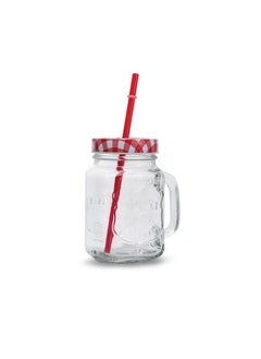 Jar with Straw and Lid