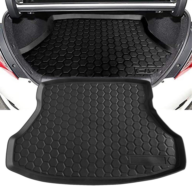Cargo Liner Car  Trunk Tray Mat for Honda Civic Sedan 20062015 Protector Cover Waterproof AntiSlip in Heavy Duty Black