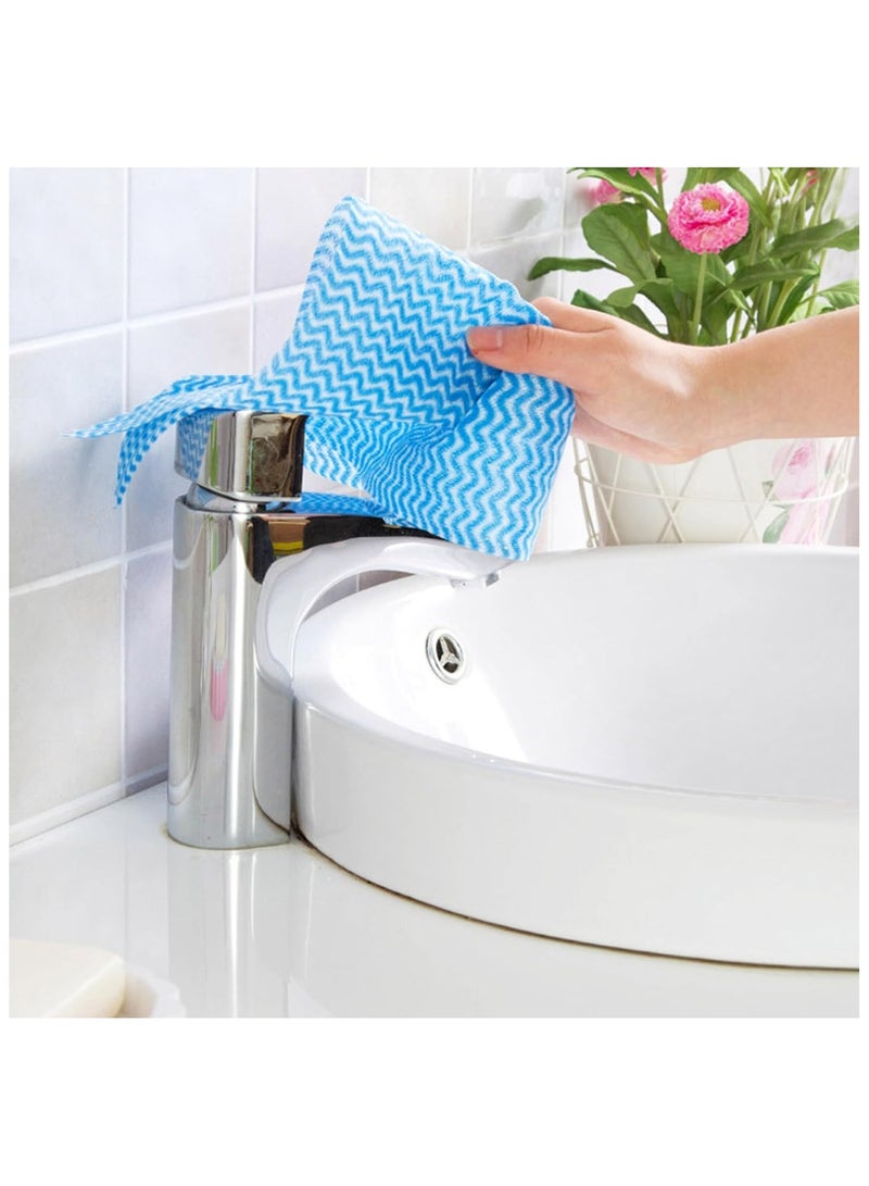 SYOSI 3 Rolls Disposable Cleaning Towels Dish Towels and Dish Cleaning Cloths Reusable Towels Handy Cleaning Wipes Kitchen Cloth All Purpose Dish Cloths Non Woven Blue Cloths Wash Free - Image 3
