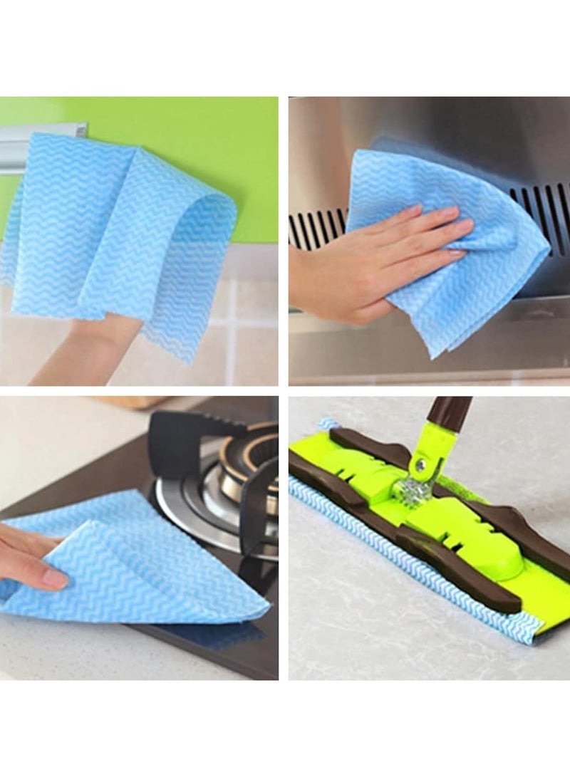 SYOSI 3 Rolls Disposable Cleaning Towels Dish Towels and Dish Cleaning Cloths Reusable Towels Handy Cleaning Wipes Kitchen Cloth All Purpose Dish Cloths Non Woven Blue Cloths Wash Free - Image 4