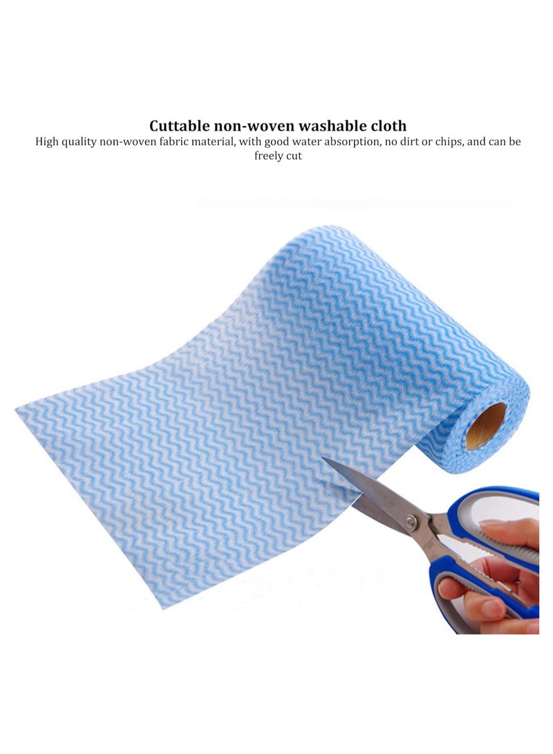 SYOSI 3 Rolls Disposable Cleaning Towels Dish Towels and Dish Cleaning Cloths Reusable Towels Handy Cleaning Wipes Kitchen Cloth All Purpose Dish Cloths Non Woven Blue Cloths Wash Free - Image 5