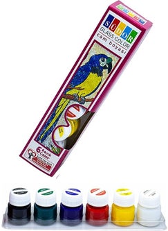Südor Glass Paint 6 Colors 15 ml 1 Pack Glass Stained Glass Paint Stained Glass Paint Set of 6  - Image 2