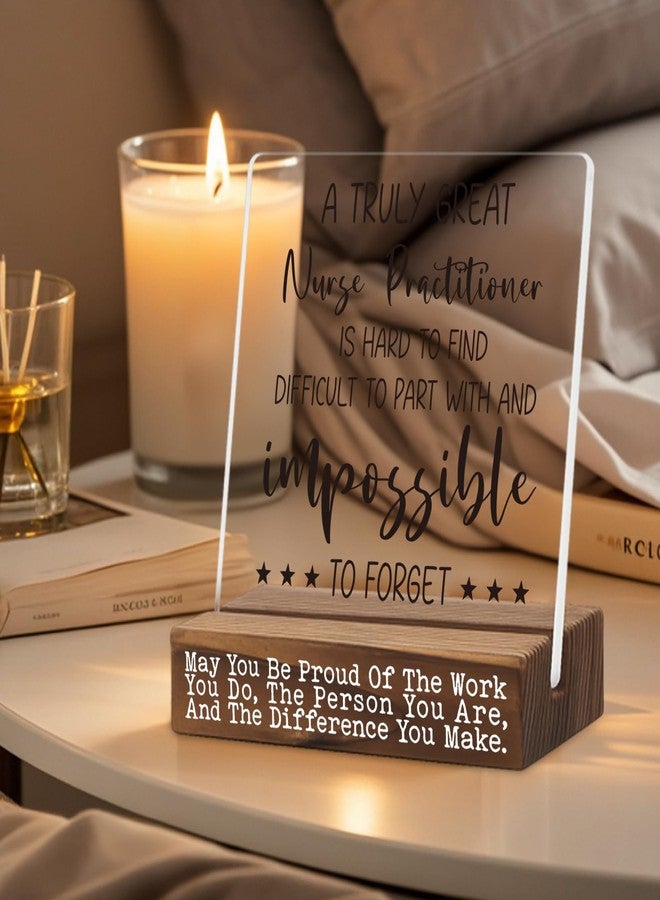 YODOCAMP Nurse Practitioner Desk Sign with Thank You Quote, Appreciation Gift for Women Men, Inspirational Acrylic Plaque for NP Retirement, Graduation, Promotion, Office Decor from Patient Team TZ295 - Image 5
