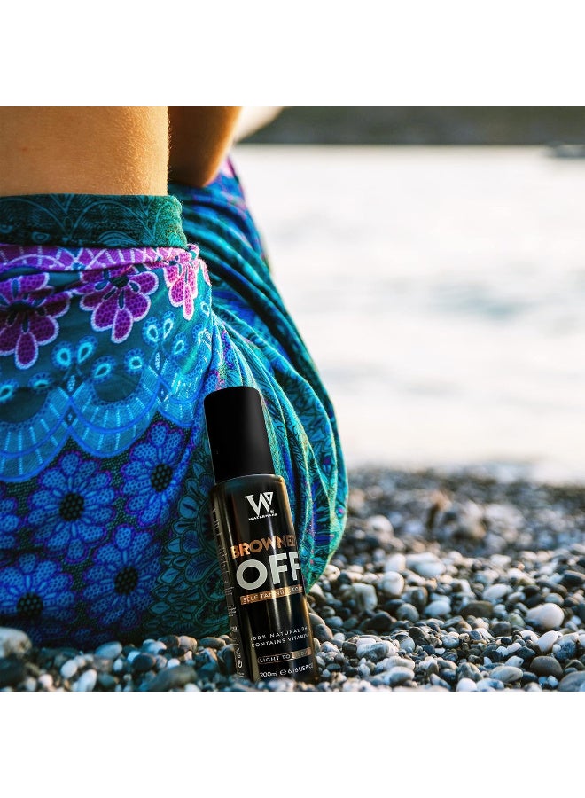 Watermans Browned Off  Medium to Dark (200ml) Watermans Self Tanning Mousse with Aloe Vera, Vitamin E, Fast Drying Tan - Aloe vera tanning mousse - Image 5