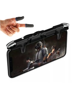 T I G O Haptic Integrated Clamping Trigger Mobile Game Controller for PUBG/Fornite/COD Integrated High sensitivity Mobile Triggers Aim Button Shooter Joystick Compatible with all smartphones Mobile Gaming Trigger with 1 Pair Of Glove  - Image 5
