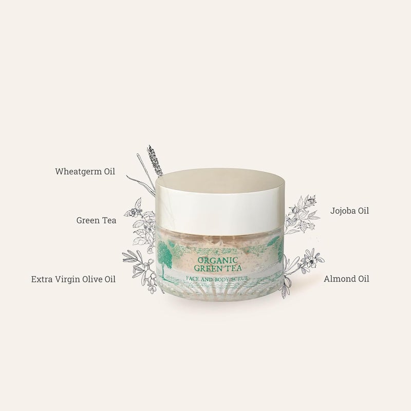 Breathe Aromatherapy Green Tea Face  Body Scrub  Luxury Aromatherapy Skincare  For All Skin Types  Especially Suited for Mature  Aging Skin  Exfoliates Nourishes  Protects Skin  Hydrates Pores to keep Skin Soft  Supple  50 gm - Image 2