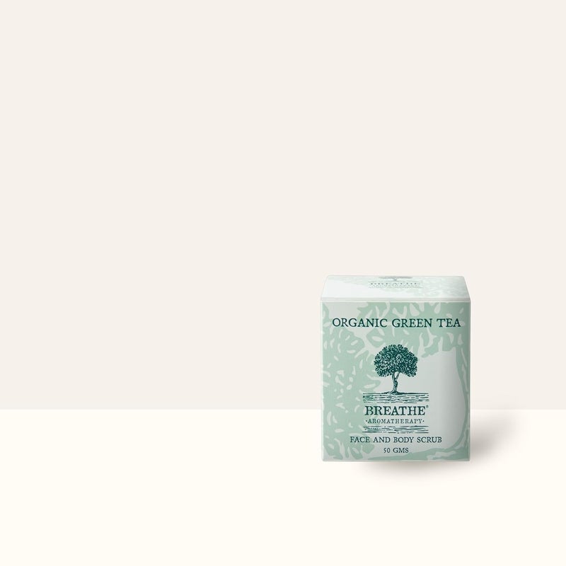 Breathe Aromatherapy Green Tea Face  Body Scrub  Luxury Aromatherapy Skincare  For All Skin Types  Especially Suited for Mature  Aging Skin  Exfoliates Nourishes  Protects Skin  Hydrates Pores to keep Skin Soft  Supple  50 gm - Image 3