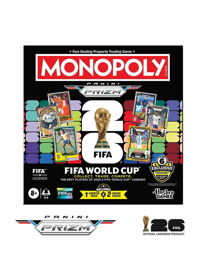 Monopoly Panini Prizm: FIFA World Cup Game I Football Board Game with Monopoly Panini Prizm FIFA World Cup 2026 Trading Cards I Ages 8+ - Image 3