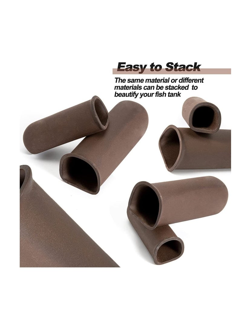 SYOSI 2 قطعة زينة حوض السمك كهف-كهف بلكو-زينة حوض السمك-صخور حوض السمك-إكسسوارات السمك-كهف الصخور-سمكة بيتا للزينة للاختباء و بلكو و صخور سمكة بيتا و الروبيان و السيكلدس - Image 2