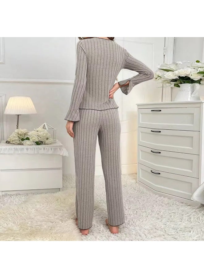 طقم بيجامة نسائي مكون من قطعتين - Image 3