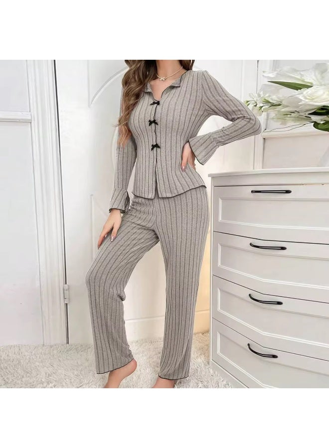 طقم بيجامة نسائي مكون من قطعتين - Image 4