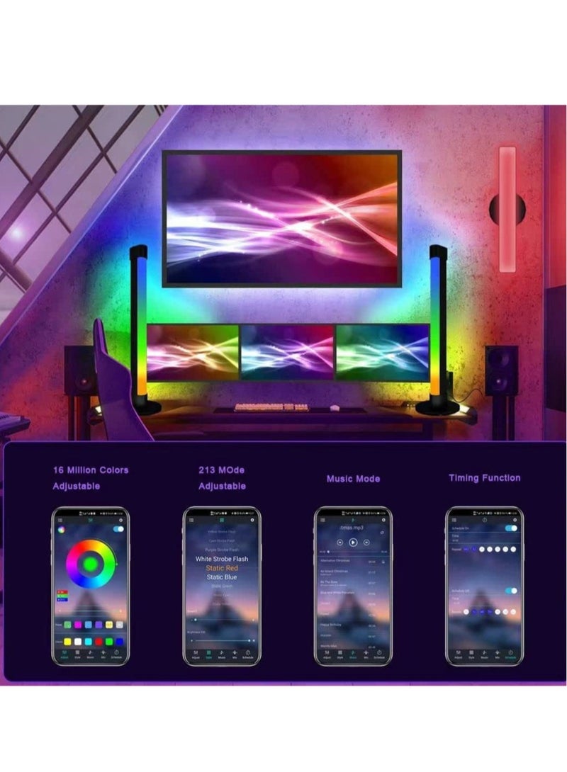 ELTRAZONE Smart RGB LED Light Bars, Ambient Lighting, Bluetooth Monitor Flow Light Bars with APP Control, Color Gaming Light Bar for TV/Room Decoration/Movie/PC. - Image 4