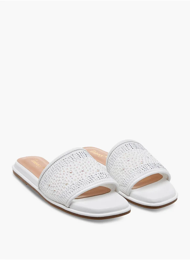 Little Missy Girls Embellished Slip-On Flat Sandals
