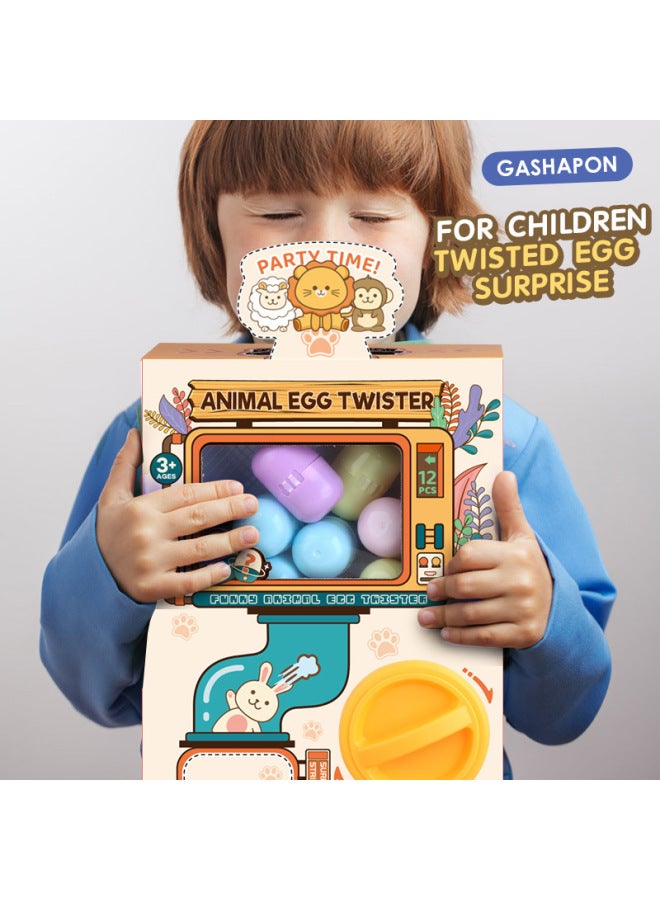 Egg Twisting Machine Blind Box Children's Surprise Funny Egg Doll Catching Doll Machine Egg Twisting Machine Toy Gift Items Wholesale-Color:Large Animal Egg Twisting Machine [color Box] (including 12 Eggs) - Image 5