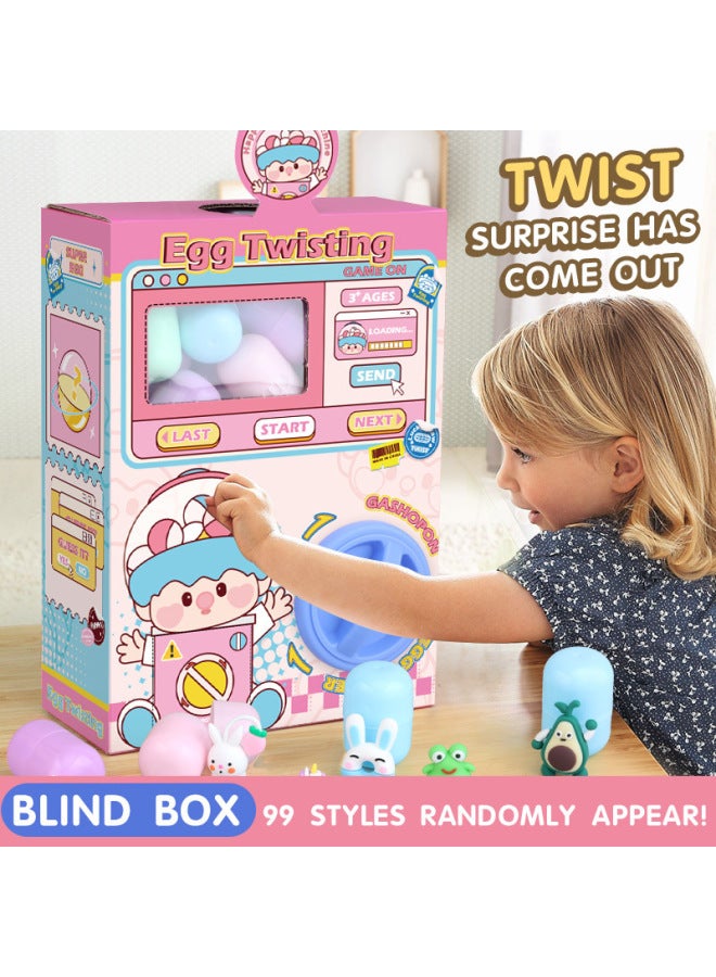 Egg Twisting Machine Blind Box Children's Surprise Funny Egg Doll Catching Doll Machine Egg Twisting Machine Toy Gift Items Wholesale-Color:Large Animal Egg Twisting Machine [color Box] (including 12 Eggs) - Image 4