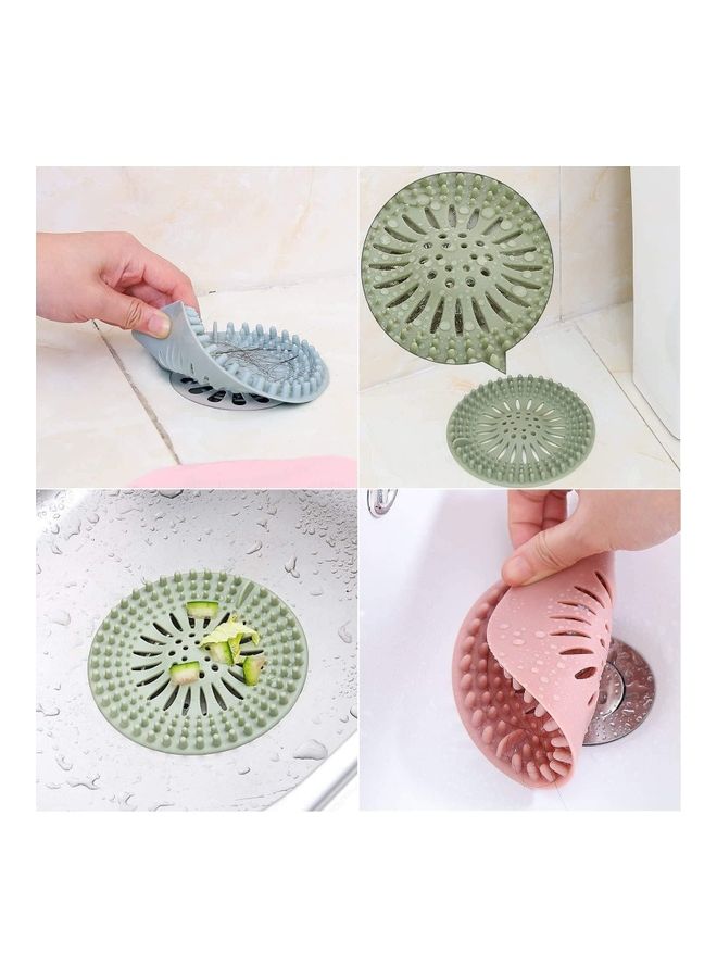 4-Piece Sink Strainer Drain Stopper Shower Filter Multicolour - Image 2