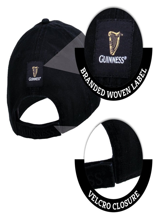 Guinness Black & Caramel Baseball Cap with Leather Patch - Image 4