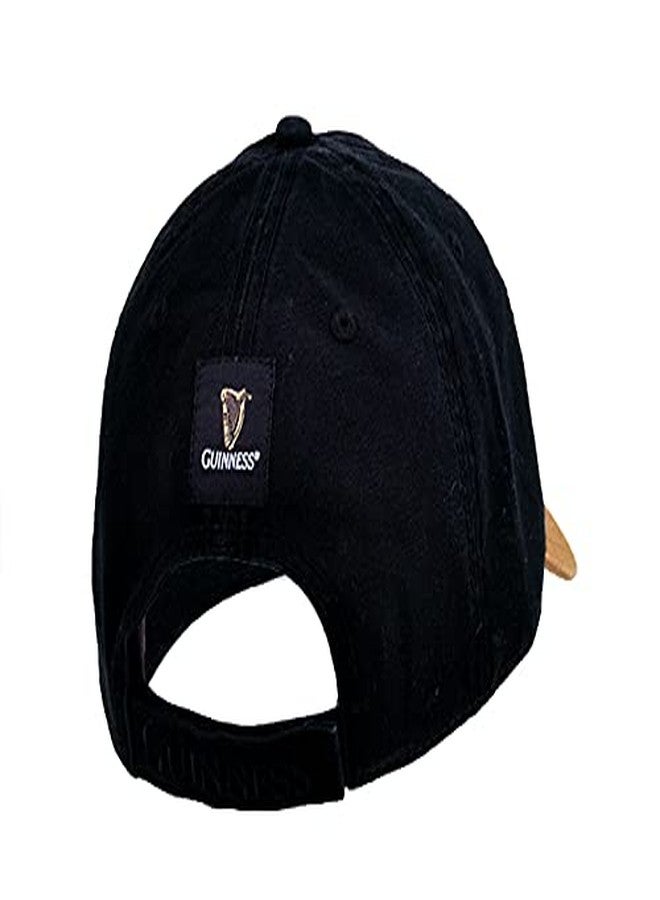 Guinness Black & Caramel Baseball Cap with Leather Patch - Image 2