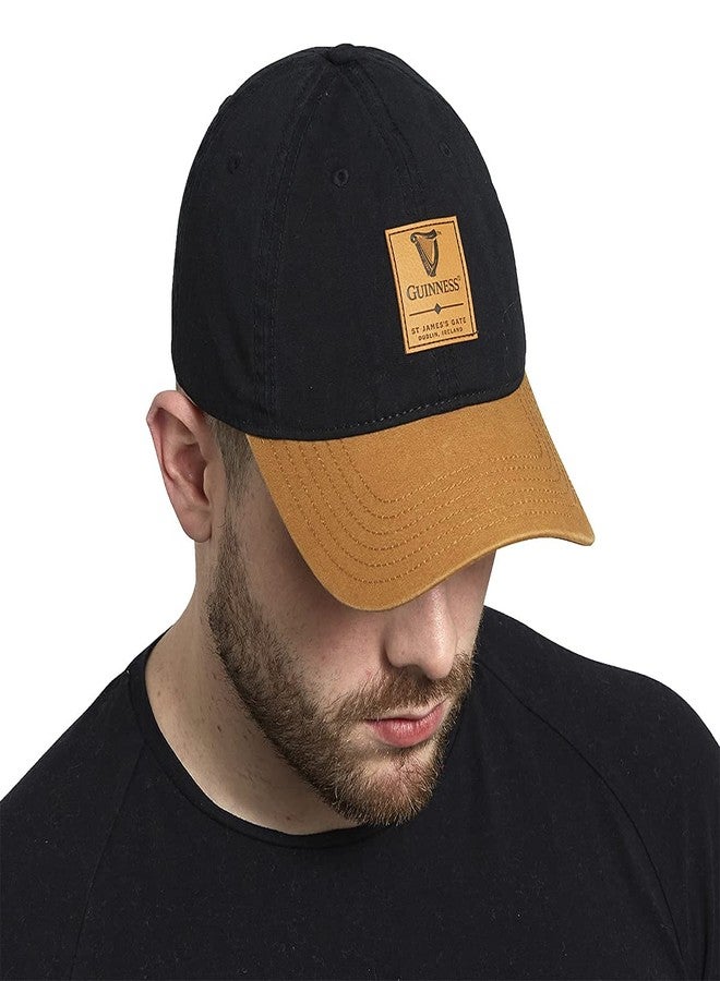 Guinness Black & Caramel Baseball Cap with Leather Patch - Image 5