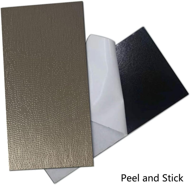weimeisc 88-Piece Peel and Stick Backsplash Tile, PVC Aluminum Brushed Metal Silver Self Adhesive Tile for Kitchen, Bathroom,Laundry Room, Stair Riser Decal (Light Stainless Steel) - Image 3