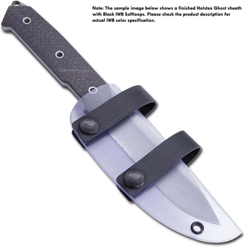 Holstex IWB Soft Belt Loops - w/Heavy Duty Rubberized Nylon Pull-The-Dot Security Snaps & Mounting Hardware - Holster Loops for IWB Carry - (Fit 1.25" to 2.00" Belts (Adjustable) - (Multi Colors) - Image 3