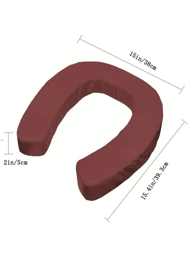 مقعد مرحاض مرتفع أحمر مع إسفنج عالي الكثافة غير قابل للانزلاق لزيادة الارتفاع بعد الجراحة - Image 3