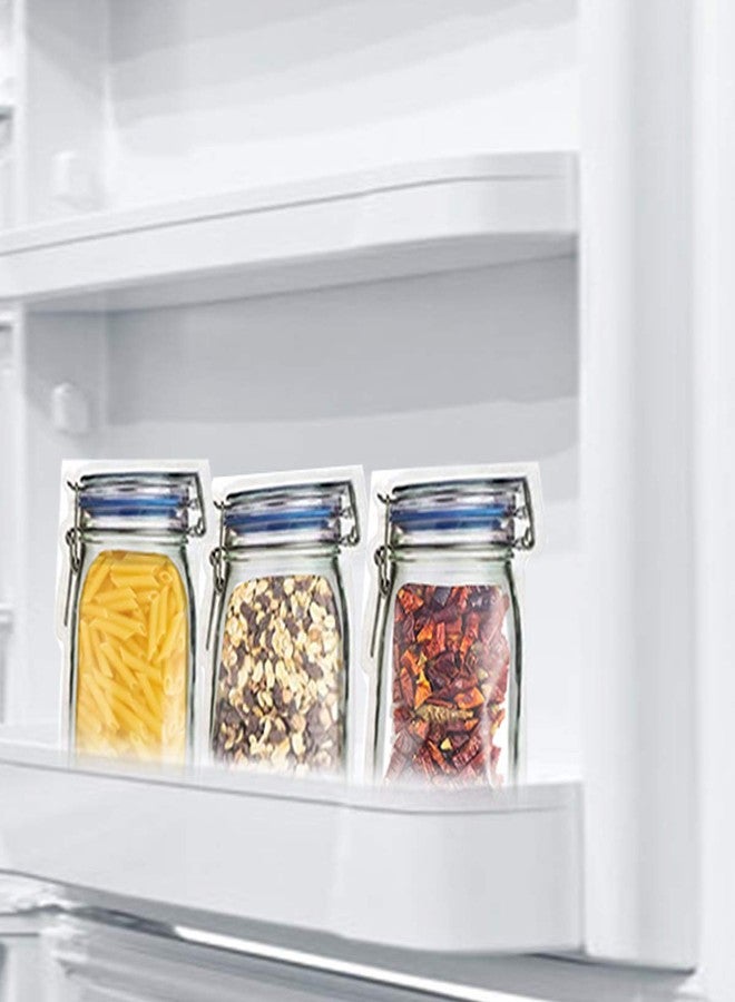 anGrace 30 Wide Mouth Mason Jar Bags - Reusable Airtight Food Storage Bags | Leak-Proof Saver for Travel & Camping - Image 3