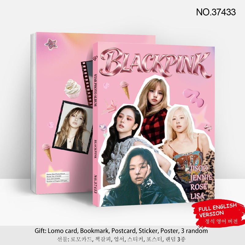 BLACKPINK Celebrity Photobook Collection – 40 Pages High-Gloss Premium Photo Album with Hot Stamping Cover