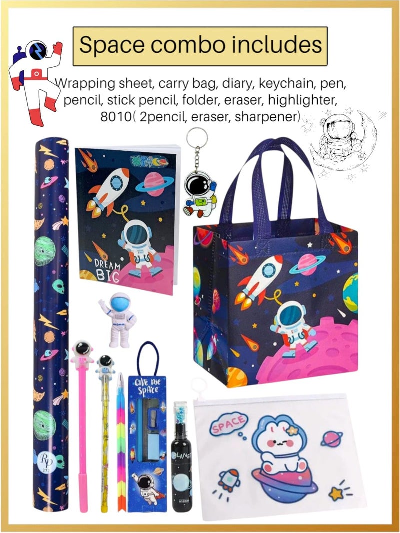 TERA13 Space Theme Gift Combo (Pack of 11 Item) | Diwali Spacial Gifts | Age 4-12 Years | Stationery Kit for Boys | School Supply | Best Birthday Return Gifts for Kids | - Image 2
