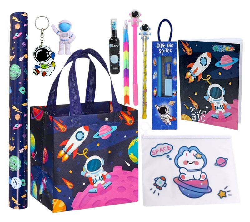 TERA13 Space Theme Gift Combo (Pack of 11 Item) | Diwali Spacial Gifts | Age 4-12 Years | Stationery Kit for Boys | School Supply | Best Birthday Return Gifts for Kids | - Image 1