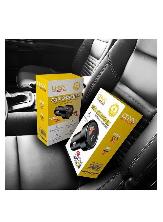 Denx Car Charger, 48 W Fast Car Charger For Dual Ports - Image 4