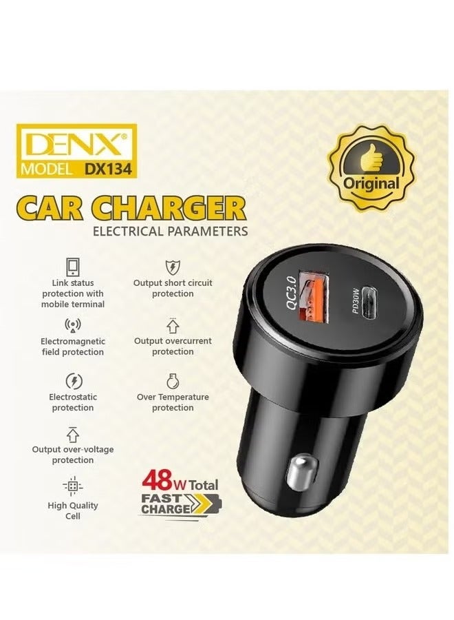 Denx Car Charger, 48 W Fast Car Charger For Dual Ports - Image 5
