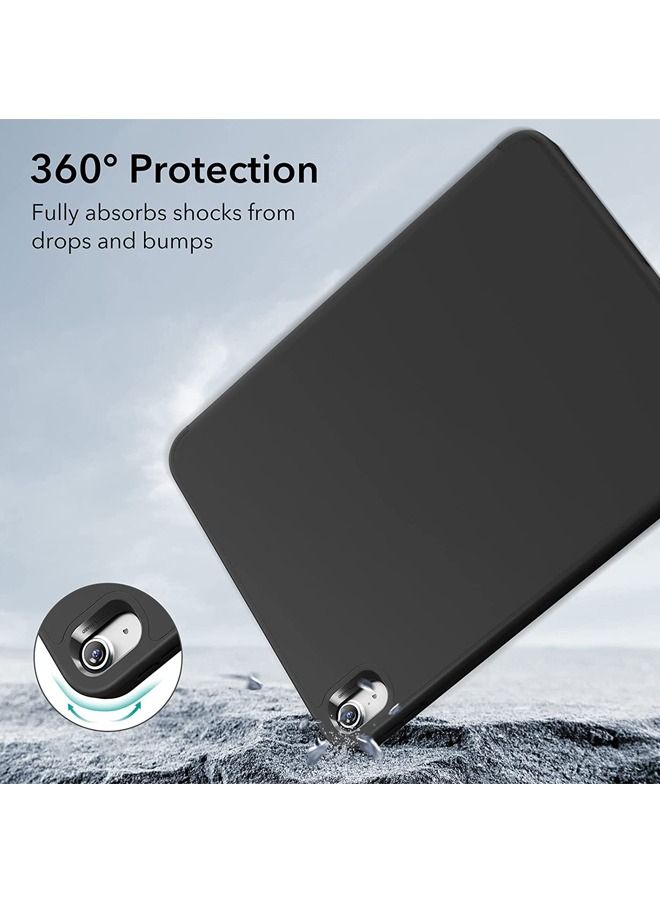 Rock Pow Case for iPad 10th Generation 10.9 Inch 2022 Built-in Pencil Holder Flexible Back Cover, Trifold Stand, Auto Sleep Wake Rebound Series Black - Image 4