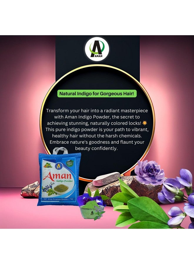 AMAN Herbals - 100% Natural And Ayurveda Neelamari Indigo Powder Natural Hair Colour Without Chemical (500 Gm Pack Of 1) - Image 3