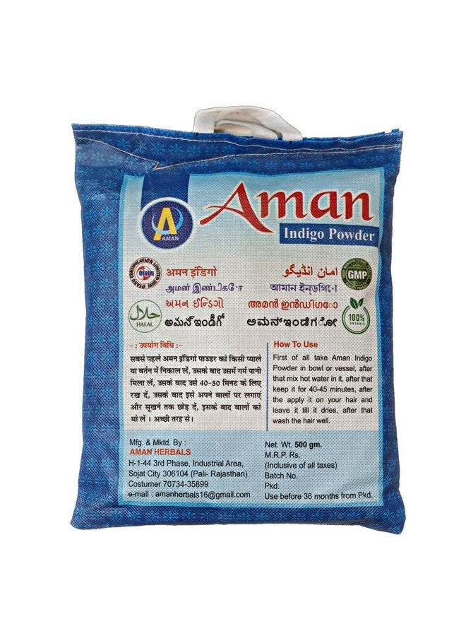 AMAN Herbals - 100% Natural And Ayurveda Neelamari Indigo Powder Natural Hair Colour Without Chemical (500 Gm Pack Of 1) - Image 2