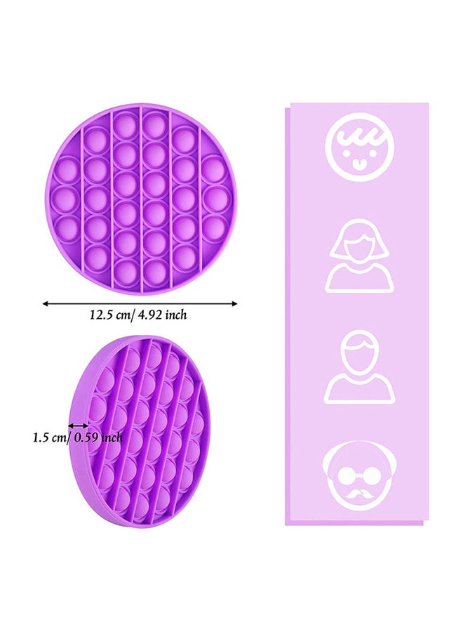 3-Piece Simple Dimple Push Pop Bubble Sensory Lightweight High-Quality Fidget Toy Set 12.5cm