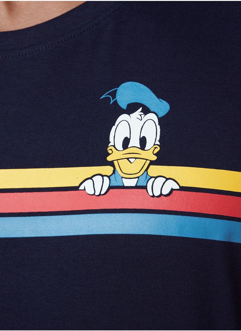 The Souled Store The Souled Store Donald Duck: Stripes Mens and Womens Graphic Printed T-Shirt  - Image 2
