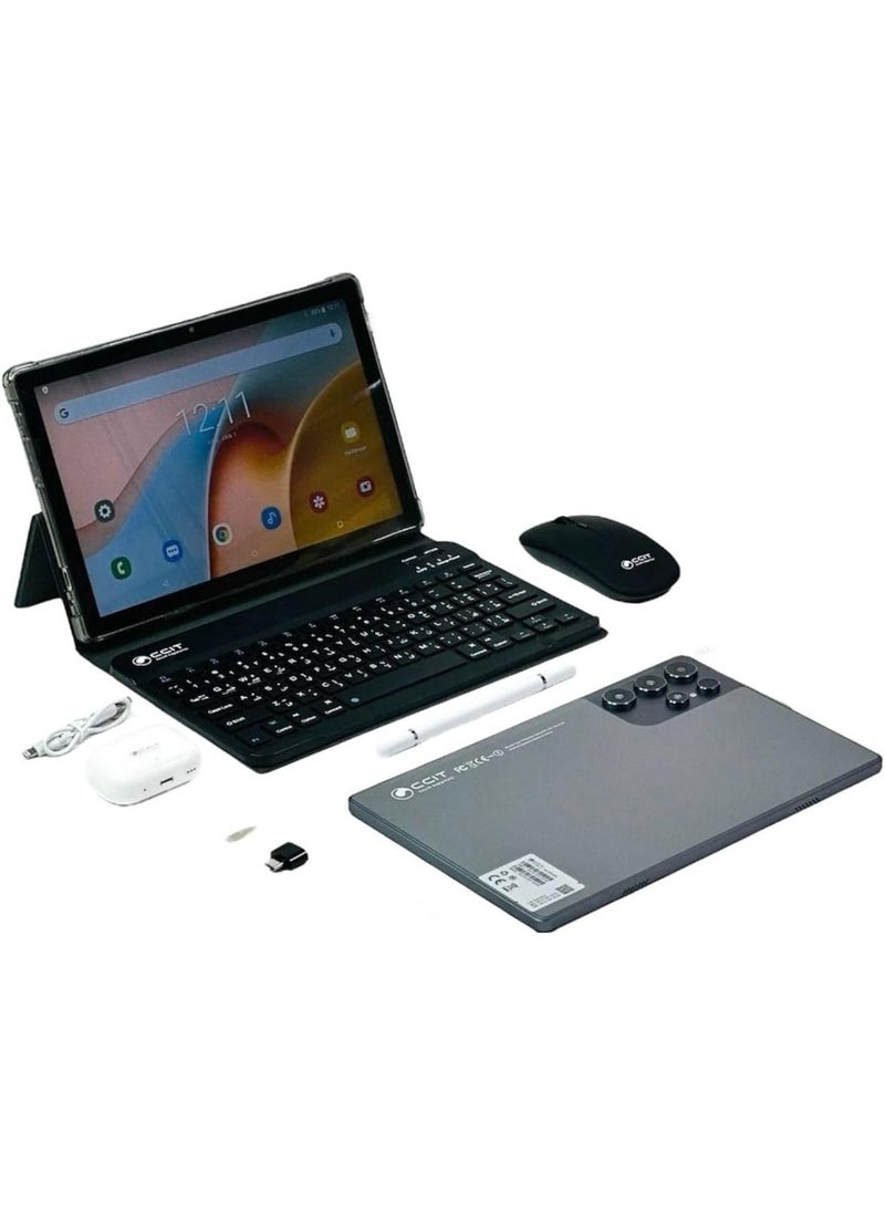 CCIT Tab S25 Ultra 5G Android Tablet – 16GB RAM & 1TB Storage, 10.1-Inch Full HD Display, Powerful Octa-Core Processor, Long-Lasting Battery, Dual SIM + WiFi Connectivity, with Keyboard, Mouse & Bluetooth Headset – Perfect for Study, Work, Gaming & Entertainment - Image 1