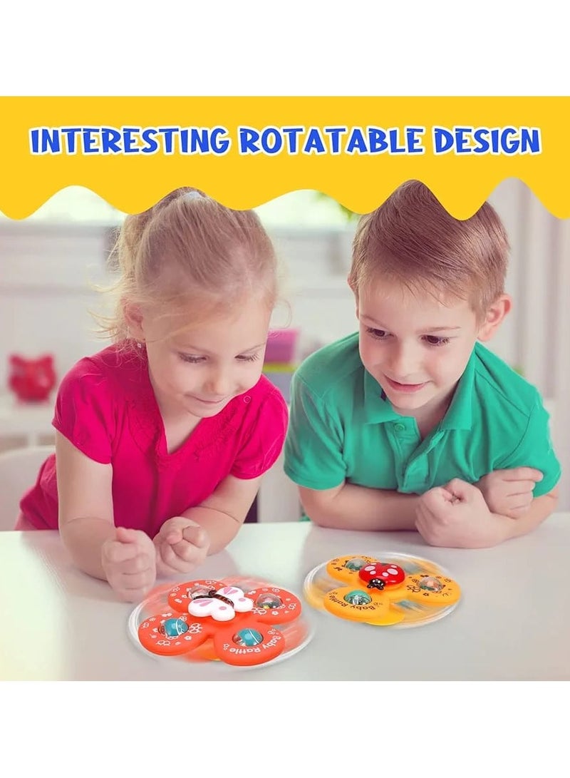 3 PCS Baby Suction Cup Spinning Top Toys – Insect-Shaped Rotating Fidget Spinners & Rattles – Sensory Stress Relief & Bath Time Fun for Infants & Toddlers  - Image 3