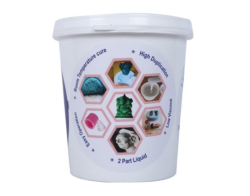 Generic RANA POLYMERS SILOCZEST LSR2 Liquid Silicone Rubber with Slow Catalyst for Resin Art Craft POP Clay Mold Making Applications  - Image 3