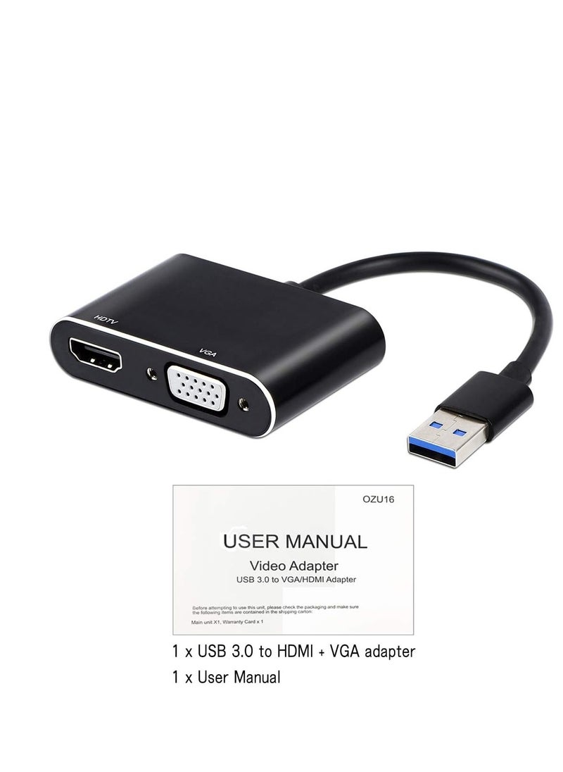 جولف لينك محول USB إلى HDMI VGA، ومحول USB 3.0 إلى HDMI 1080P HDMI وVGA Sync Output  - Image 5