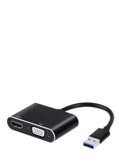 GULFLINK USB to HDMI VGA Adapter, USB 3.0 to HDMI Converter 1080P HDMI and VGA Sync Output  - Image 1