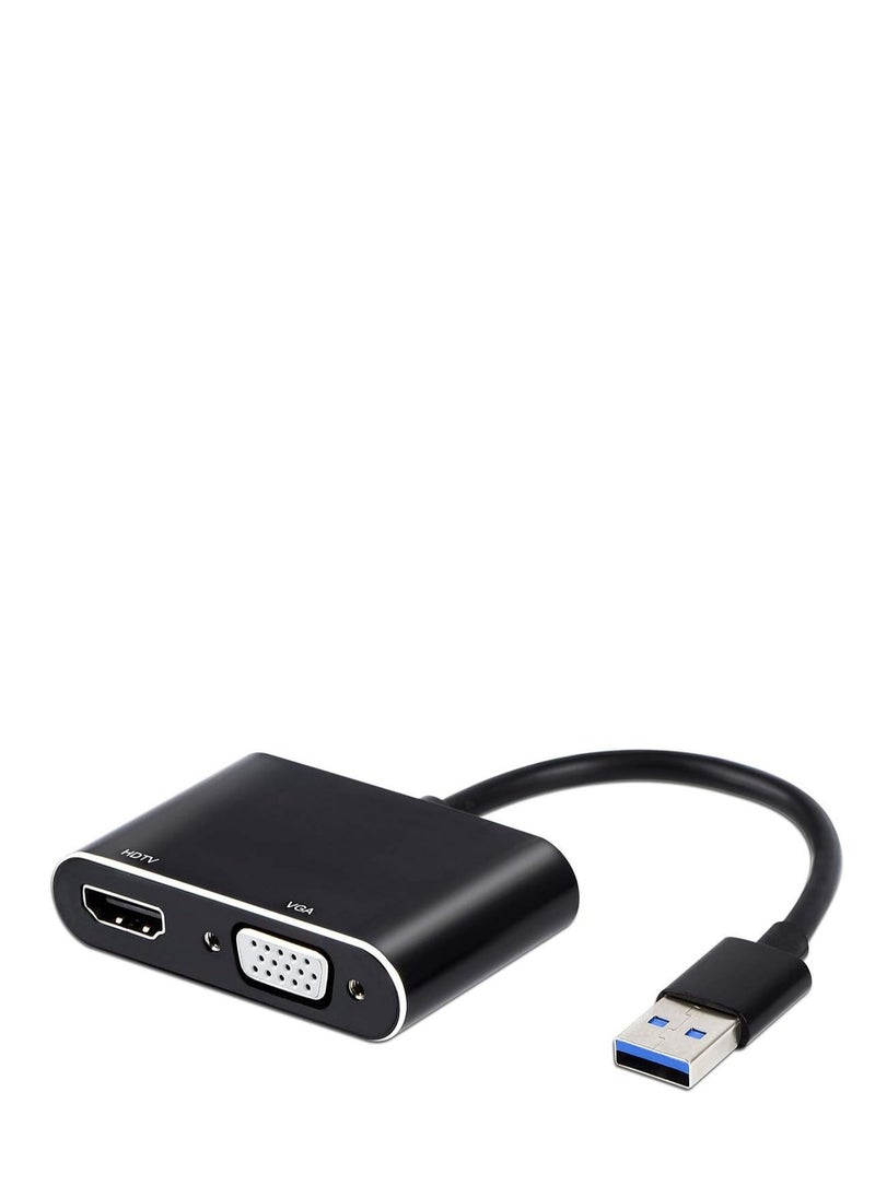 جولف لينك محول USB إلى HDMI VGA، ومحول USB 3.0 إلى HDMI 1080P HDMI وVGA Sync Output  - Image 1