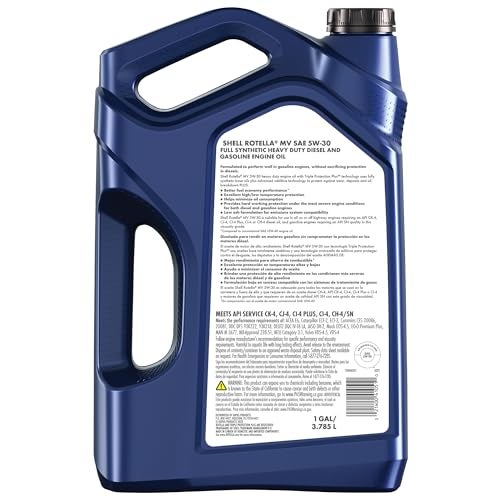 Shell Rotella 550046251-3PK T6 Full Synthetic Multi-Vehicle 5W-30 Diesel Engine Oil (1-Gallon, Case of 3) - Image 2