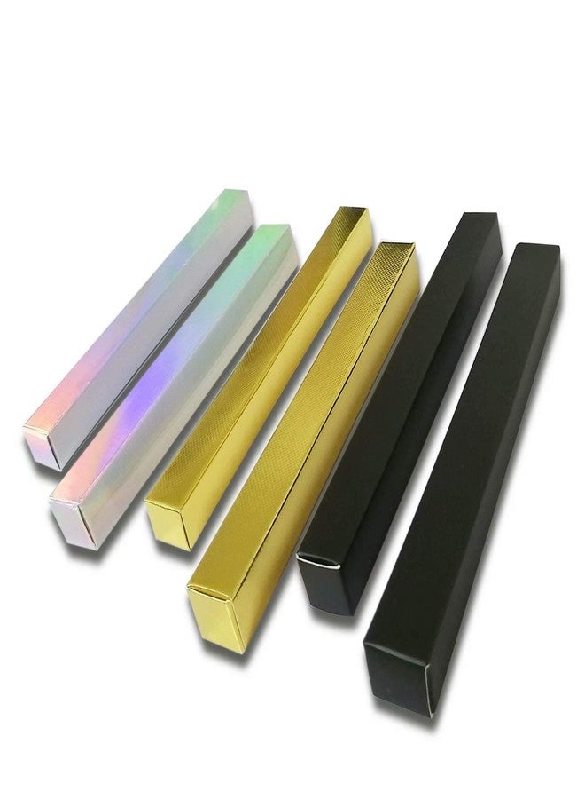 ANZKA 50 Pcs Nail Oil Pen Packaging Boxes, 5.7x0.63x0.63 Inch Eyeliner Wrapping Box, Golden Scale Texture Twist Pen Package Boxes - Image 5