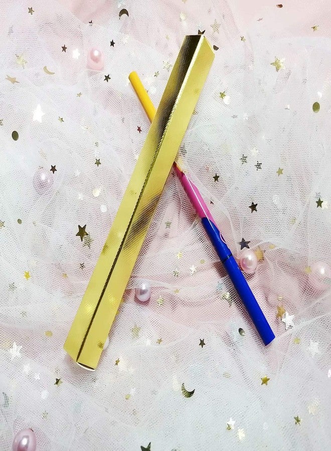 ANZKA 50 Pcs Nail Oil Pen Packaging Boxes, 5.7x0.63x0.63 Inch Eyeliner Wrapping Box, Golden Scale Texture Twist Pen Package Boxes - Image 3