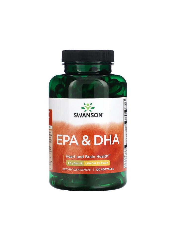 EPA & DHA, Lemon, 120 Softgels