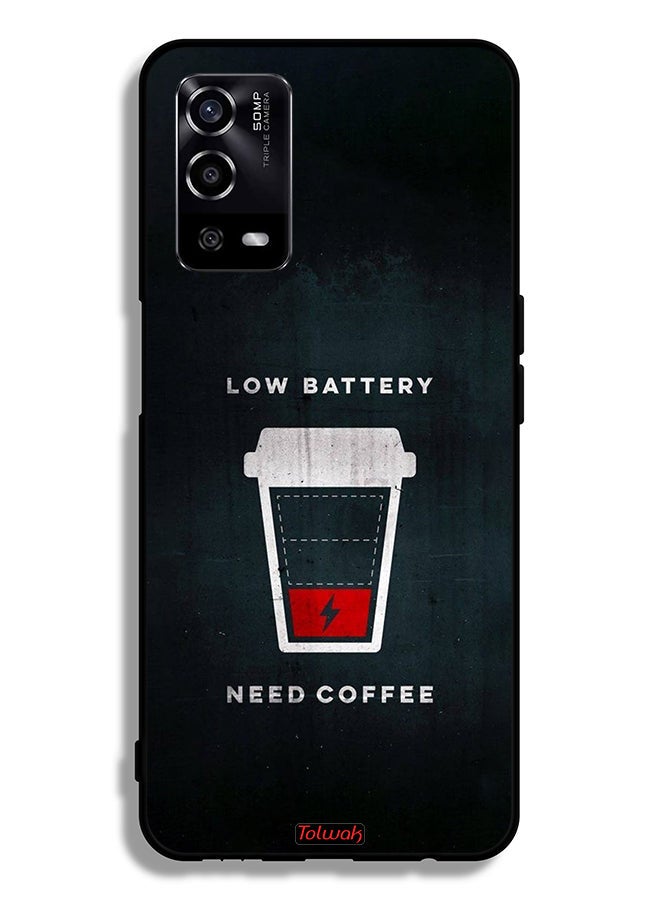 Tolwak Oppo A55 4G Protective Case Cover Low Battery Need Coffee - Image 2
