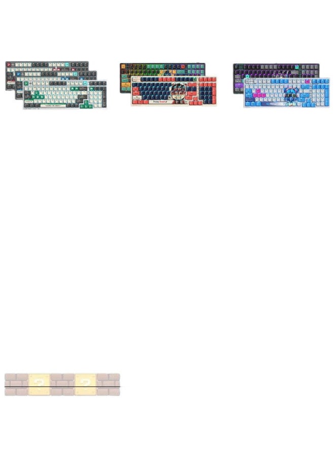 A4Tech At98 99-Key Wired Mechanical Keyboard, Blood Hand Phantom Pbt Keycaps, Office Computer Gaming Fps, Light-Sound Wild Tribe, Reverse Explorer - Image 2